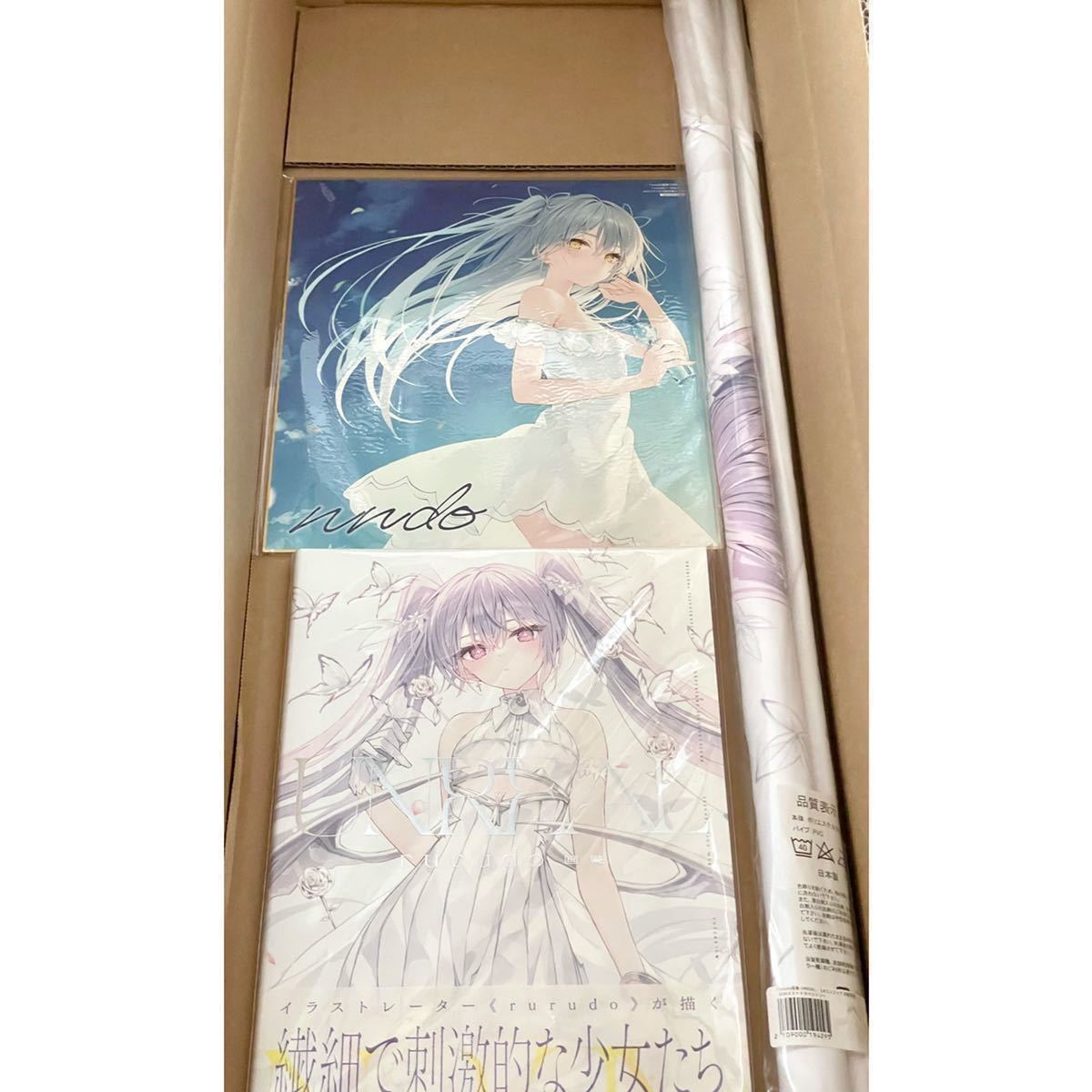 特典2種付き］rurudo画集 UNREAL B2Wスエードタペストリー＋複製色紙付 