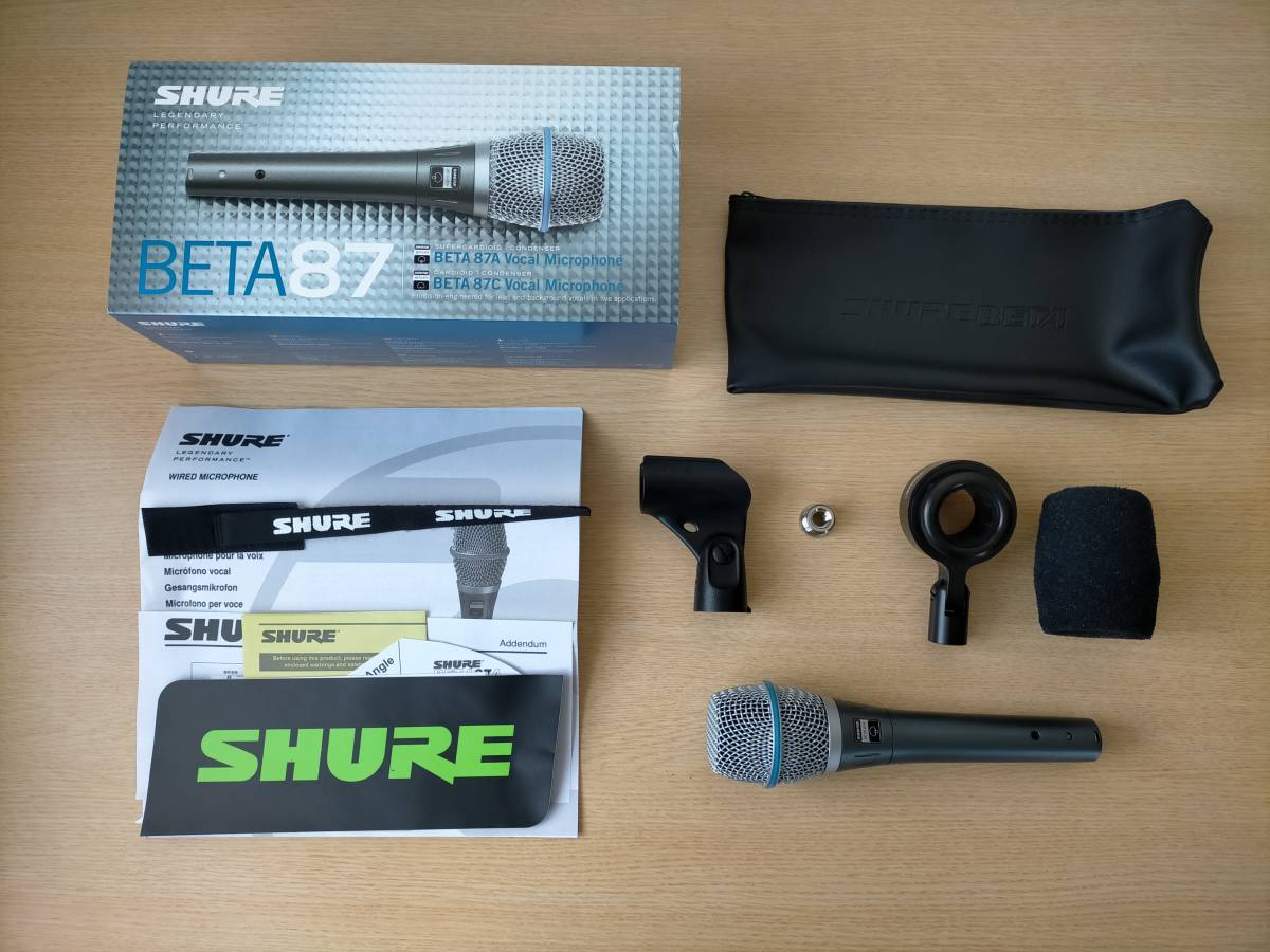 最新作，人気SALE SHURE BETA87A ボーカル用コンデンサーマイク A53M ショックマウント(コンデンサーマイク)｜売買されたオークション情報、yahooの商品情報をアーカイブ公開 - オークファン コンデンサーマイク