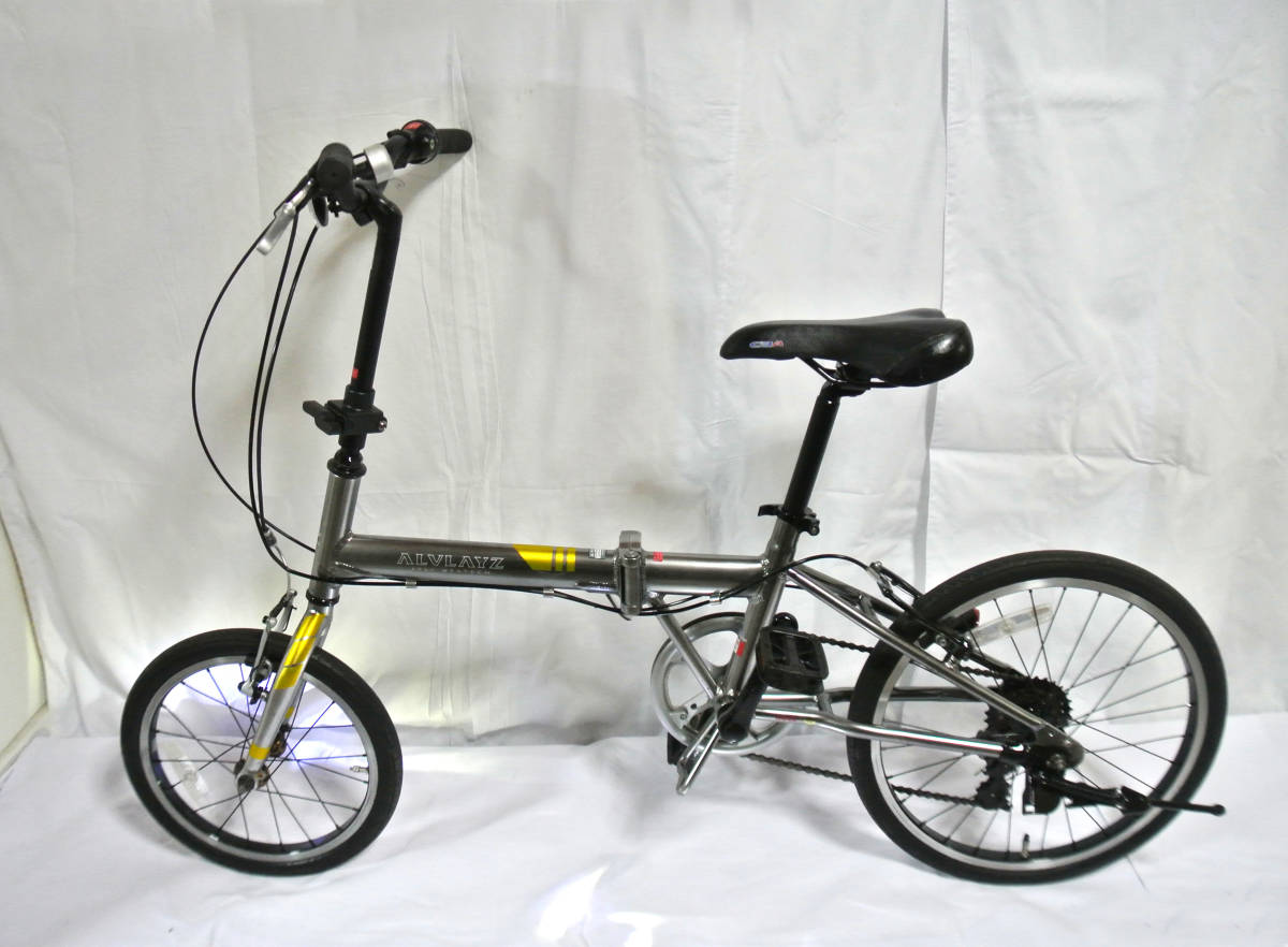 折りたたみ自転車 / ミニベロ ALVLAYZ 6061HEATECH★中古★ ☆ 1円～【ALVLAYZ】 ※ 6061 HEATECH 折り畳み自転車 6速 16-20インチ