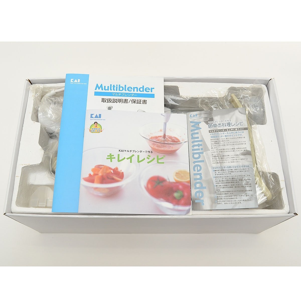▽419056 未使用品 KAI 貝印 マルチブレンダー DK-5033 Multiblender 6アタッチメント ハンドミキサー_6
