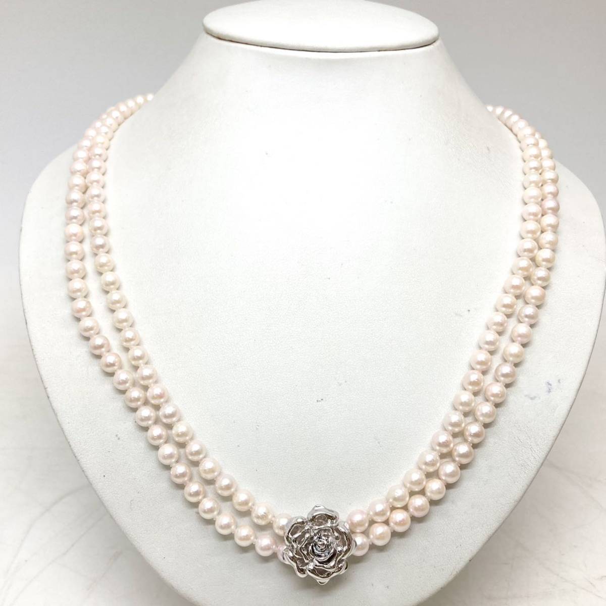 SALE!!□アコヤ本真珠ロングネックレス□重量約65.5g 約8.0～8.5mm 約