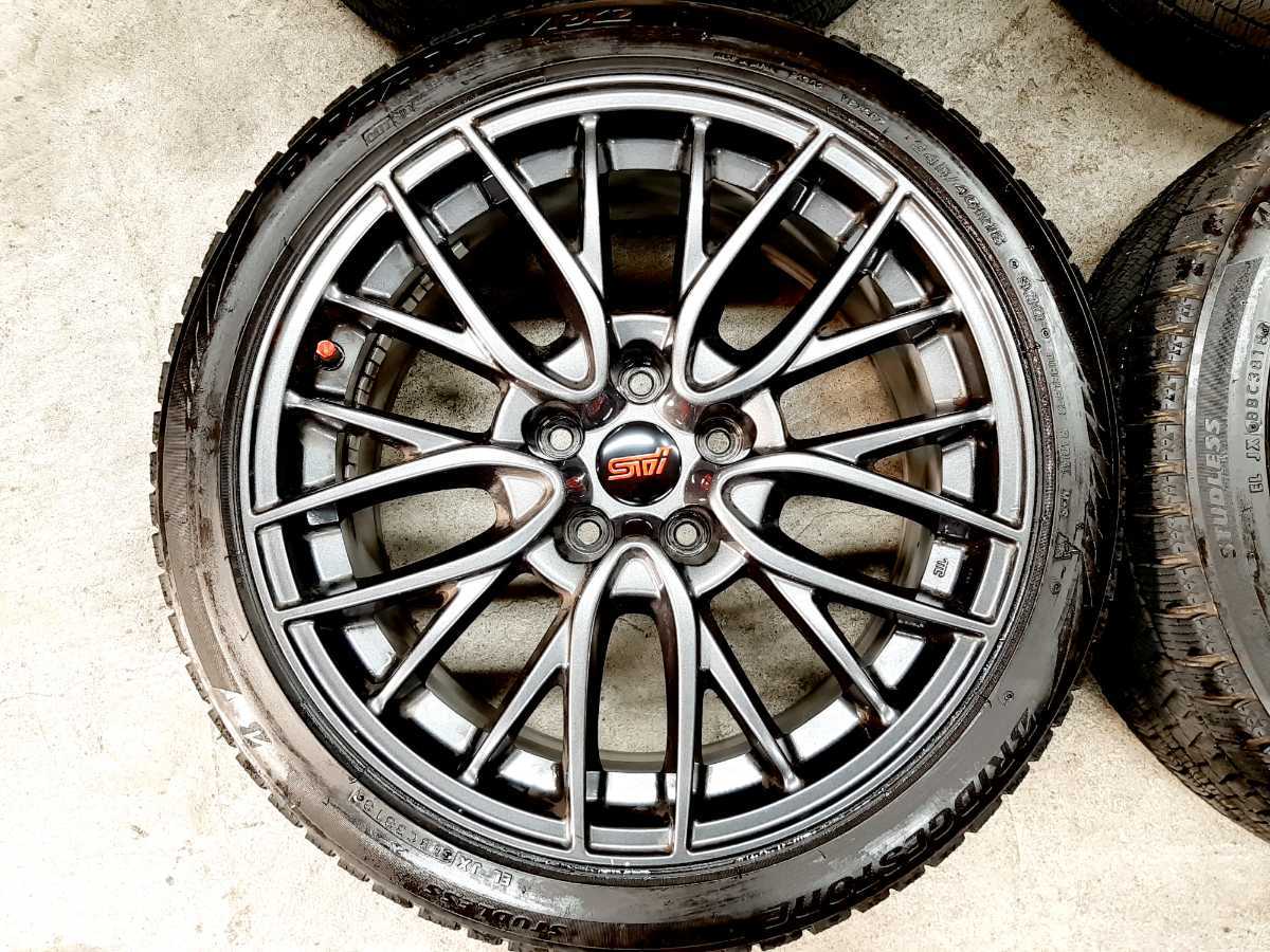 極上品スバル WRX STI 純正 ホイール 2018年製 スタッドレス