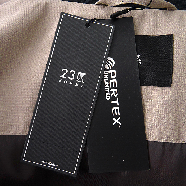新品 6.3万 23区オム 撥水 PERTEX メランジ フード ダウンコート 46(M 