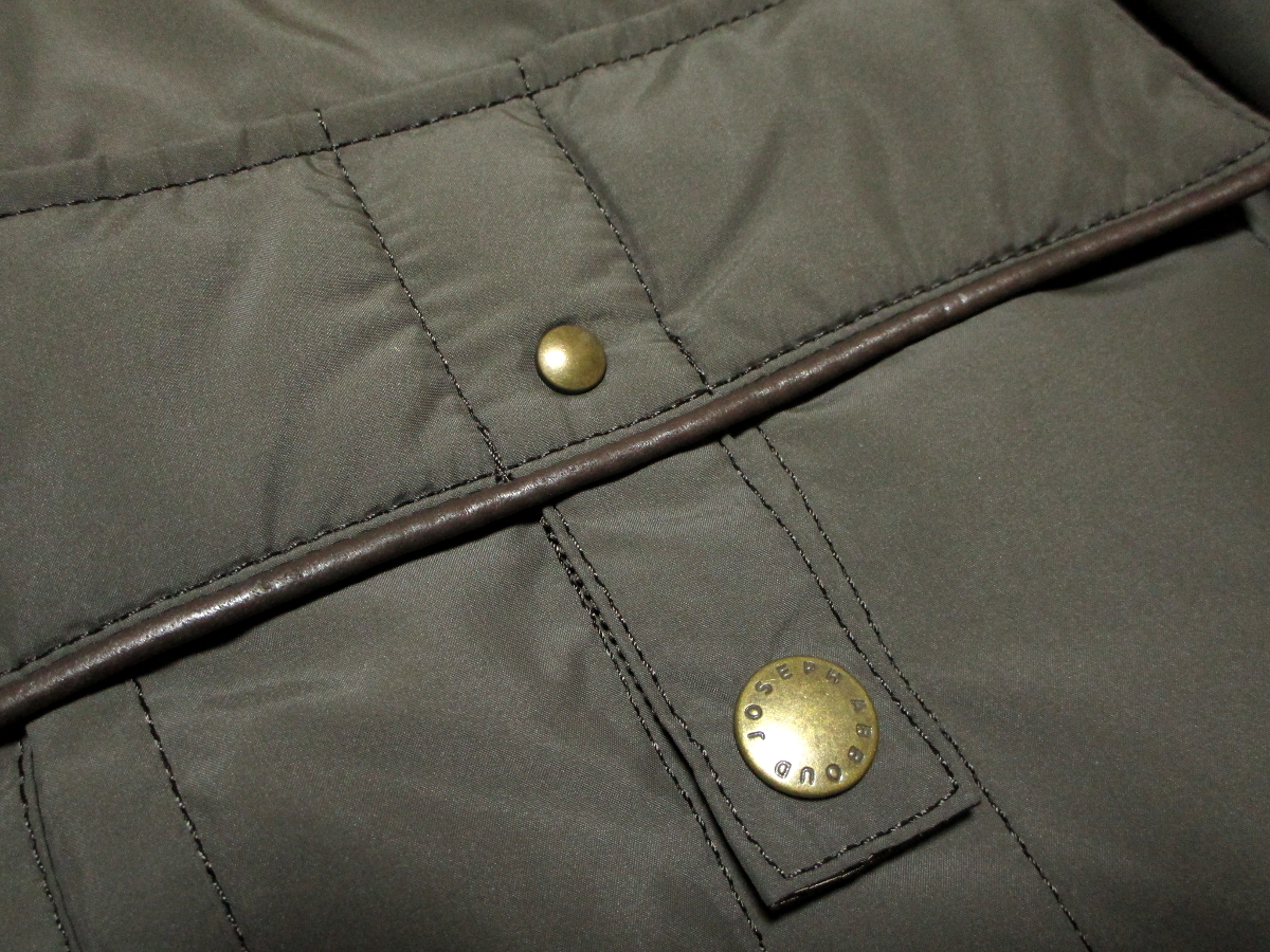 美品 JOSEPH ABBOUD ダウンライナー ミリタリーコート サイズLL カーキ 