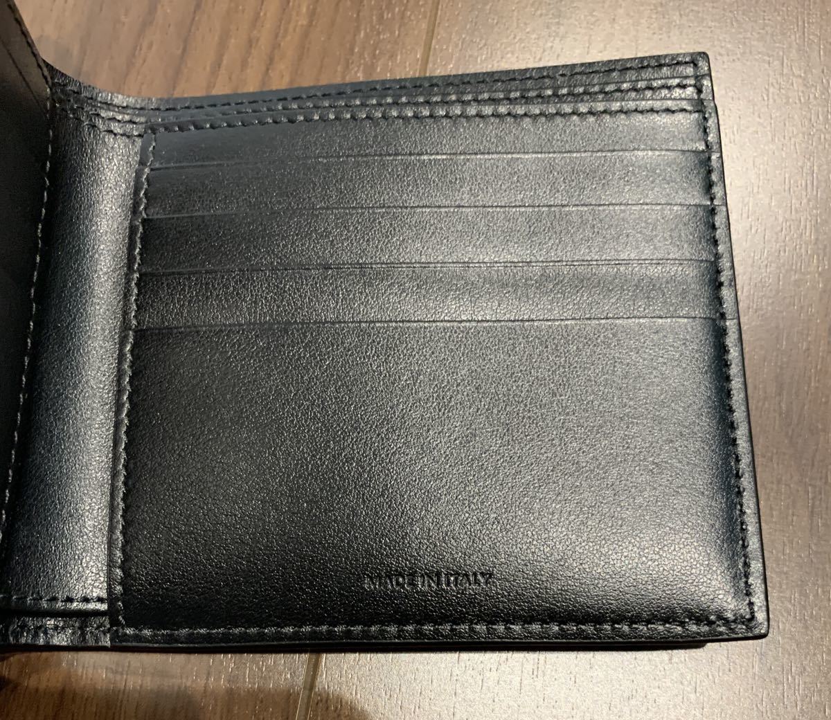 セリーヌ CELINE メンズ カーフスキン メンズ 二つ折り財布 ブラック 