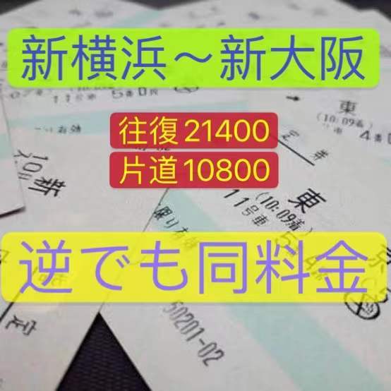 新横浜 新大阪 年末年始利用可 東海道新幹線のぞみ 往復 自由席乗車券 大人