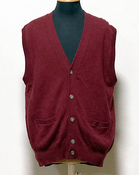 株)馬渕繊維☆JOLNO/ジョルノ☆カシミヤ100%ニットベスト超美品(新品 