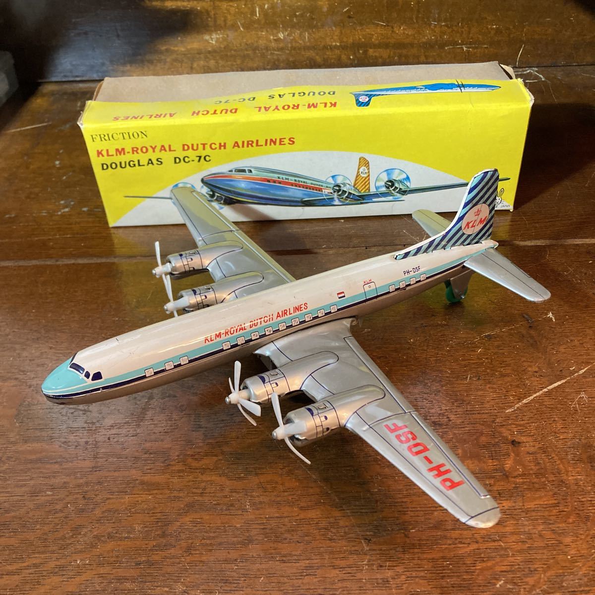  KLM ROYAL DUTCH AIRLINES 飛行機 ジェット ブリキ デッドストック 箱付き マスダヤ 増田屋 ビンテージ アンティーク フリクッション(ブリキ)｜売買されたオークション情報、yahooの商品情報をアー その他