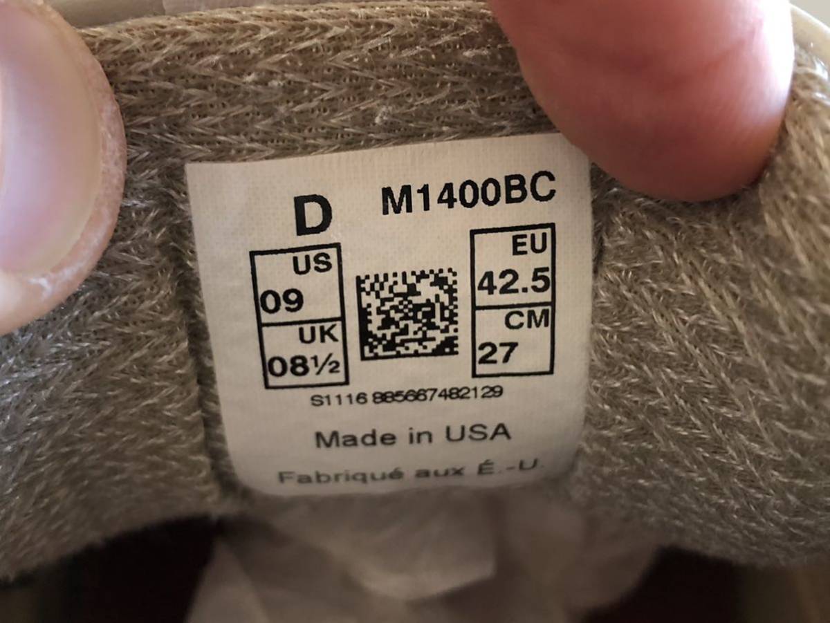 balance M1400BC 別注 new - M1400 NB公式 BALANCE（ニューバランス）の「New NEW USA made 1&frasl;2 0 オレンジ レア ニューバランスのスニーカー「M1400」新色“ブラック”メイドイン