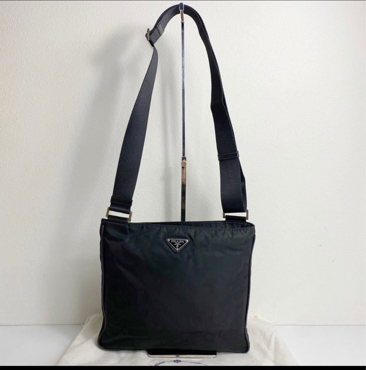 PRADA ハンドバッグ ブラック ナイロン 三角ロゴ 白タグ 正規品 PRADA  