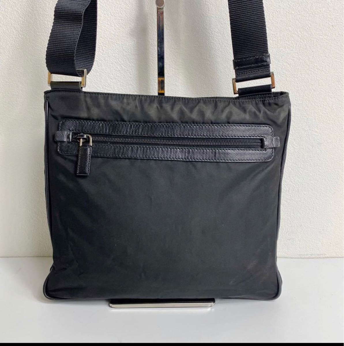 1円【極美品】白タグ 確実正規 付属品完品 PRADA プラダ ショルダー 