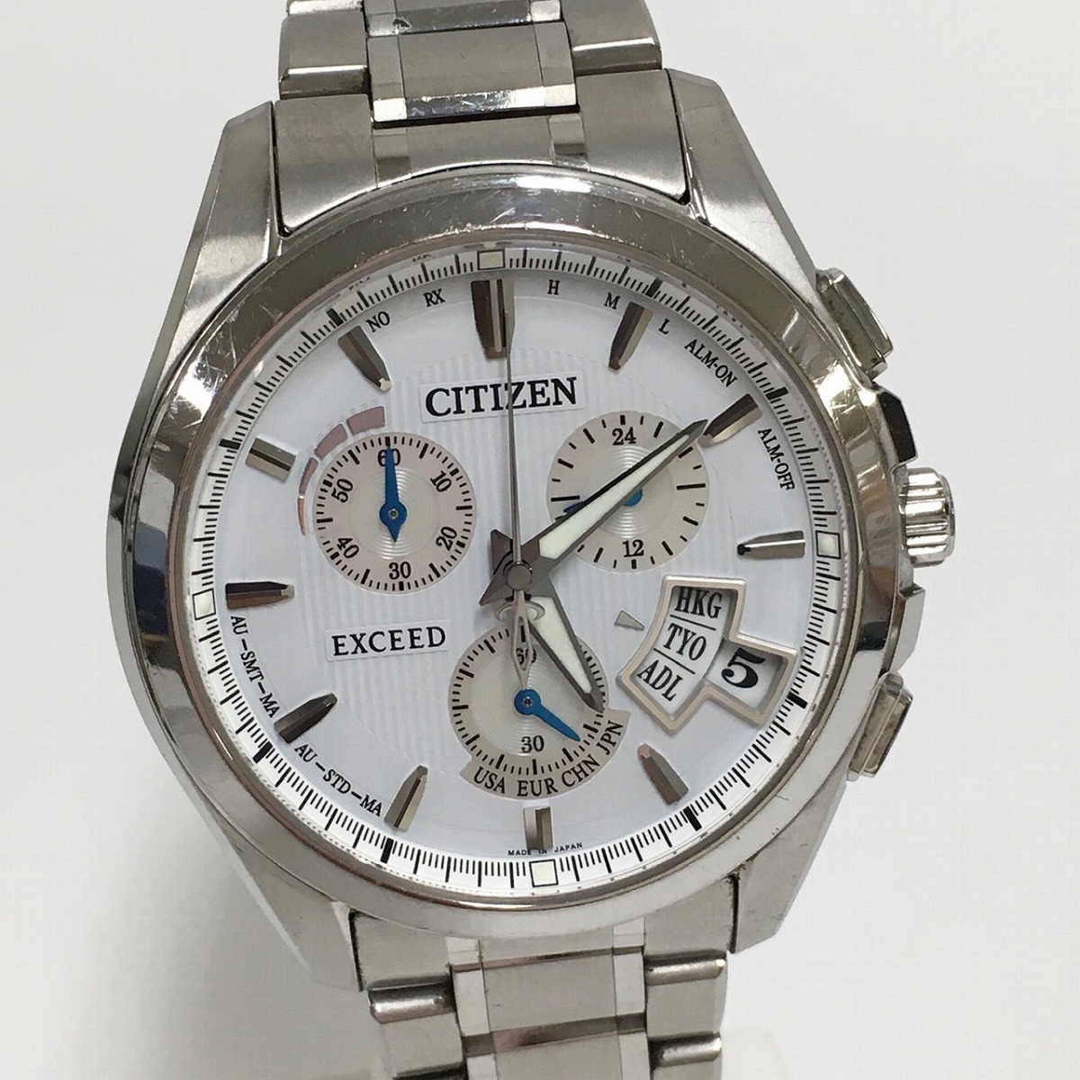 中古】CITIZEN 腕時計 EBS74-5101 エクシード エコドライブ 電波 