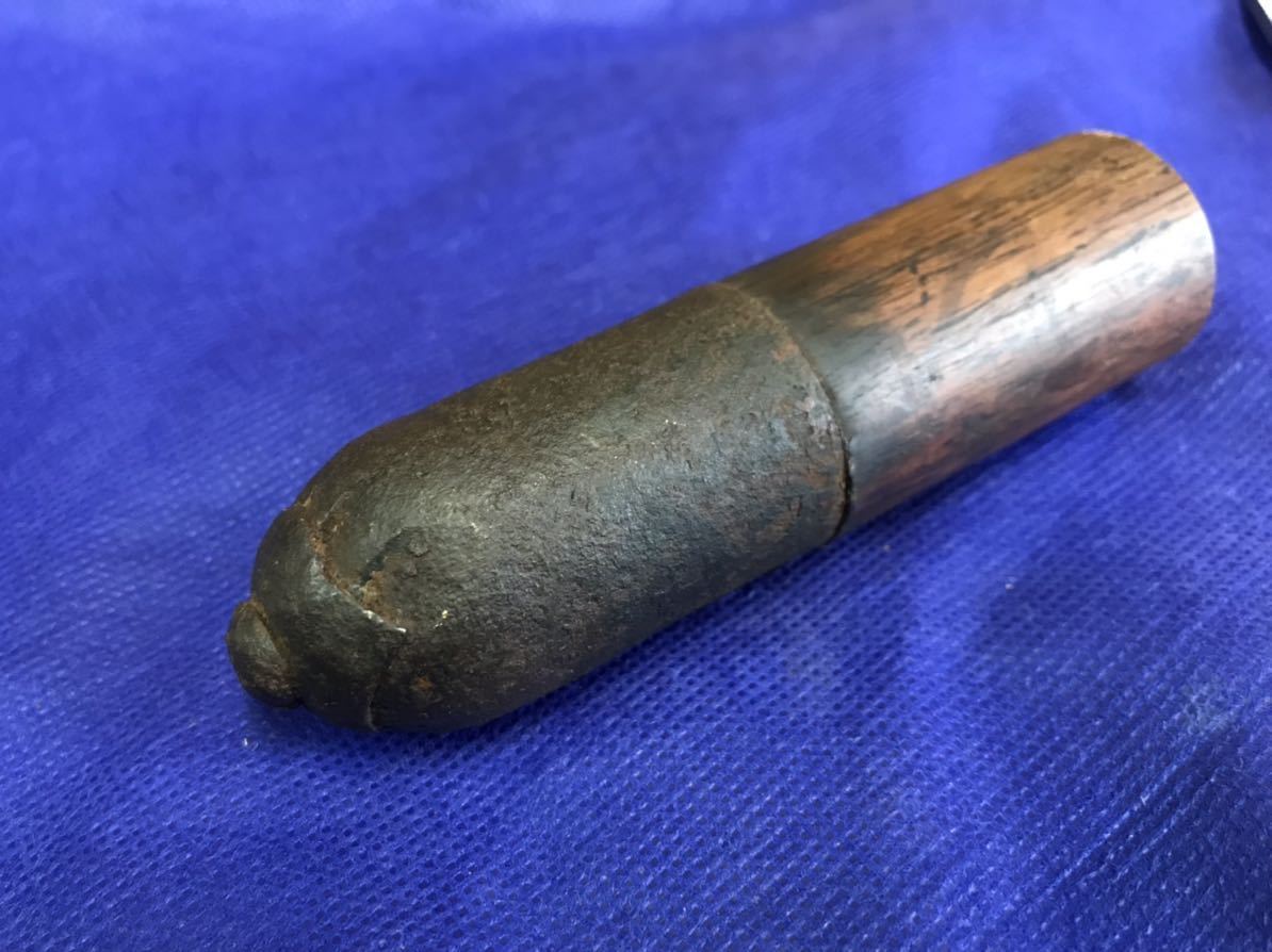 時代物 石突 江戸時代 日本刀 刀装具 部品 槍 武具 槍の石突き 槍