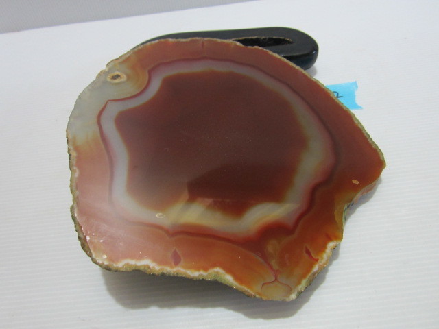 瑪瑙 断面 輪切り 原石 鑑賞石 飾り石 置物 メノウ2点まとめ売り