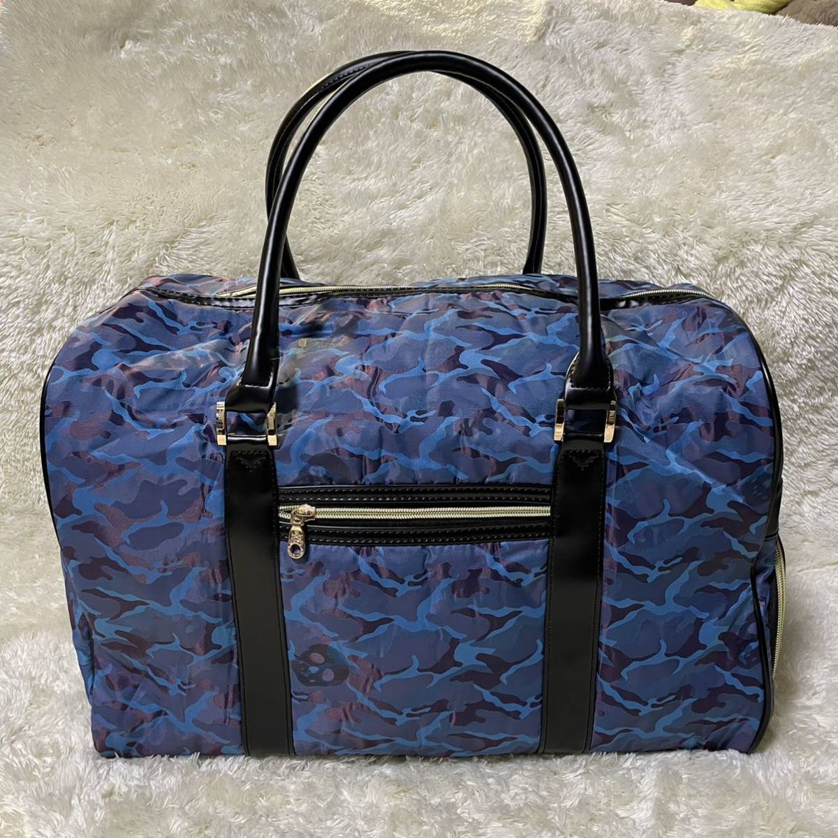 1円～新品 MARK&LONA マークアンドロナ ブルー カモフラージュ柄