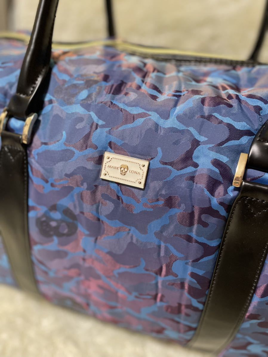 1円～新品 MARK&LONA マークアンドロナ ブルー カモフラージュ柄
