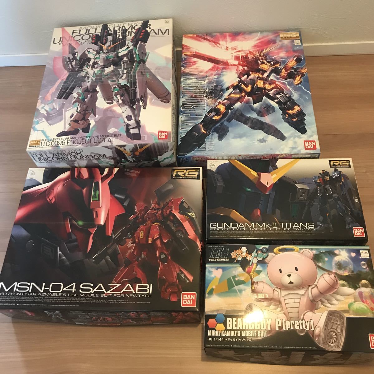 人気，爆買い 未組立 ガンプラ 5点セット MG フルアーマーユニコーン バンシィ RG サザビー ガンダム マークⅡ ティターンズ HG ベアッガイ(機動戦士ガンダム)｜売買されたオークション情報、yahooの商品情 機動戦士ガンダム
