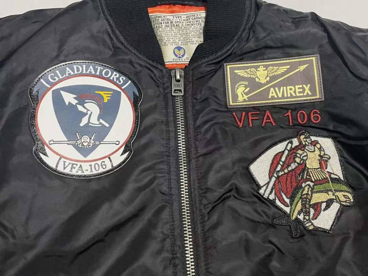 希少 海外モデル Avirex MA-1 アヴィレックス VFA-106 Lサイズ 