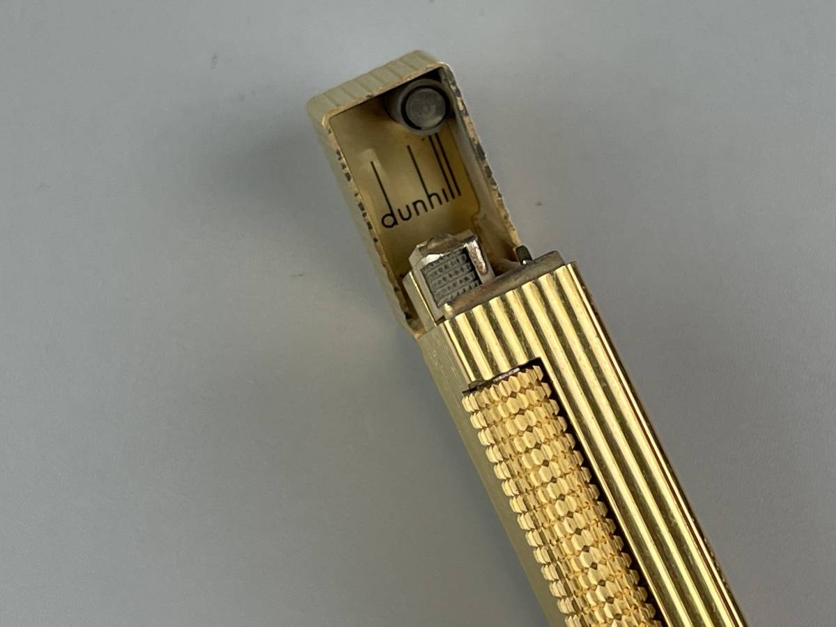 dunhill ダンヒル ガスライター サイドローラー ゴールドカラー 喫煙具 05