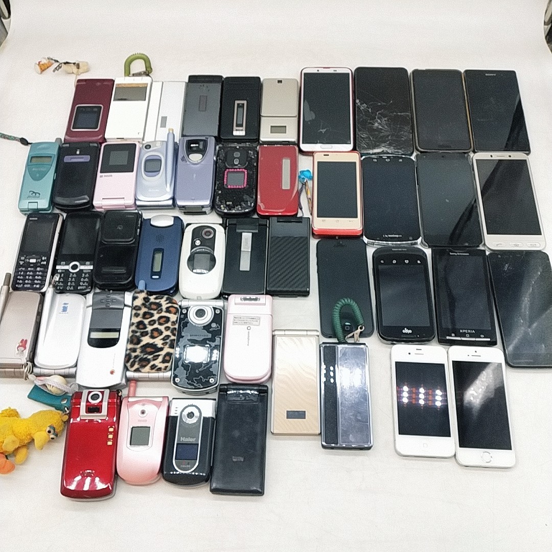 p170【1円スタート】 携帯電話 まとめ 大量 スマホ ガラケー 