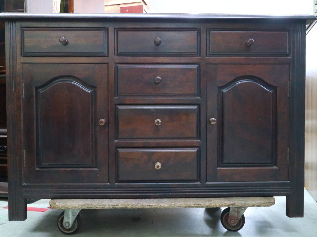 あ=B2824 松本民芸家具 サイドボード サイズ 約120×45×79cm(サイド