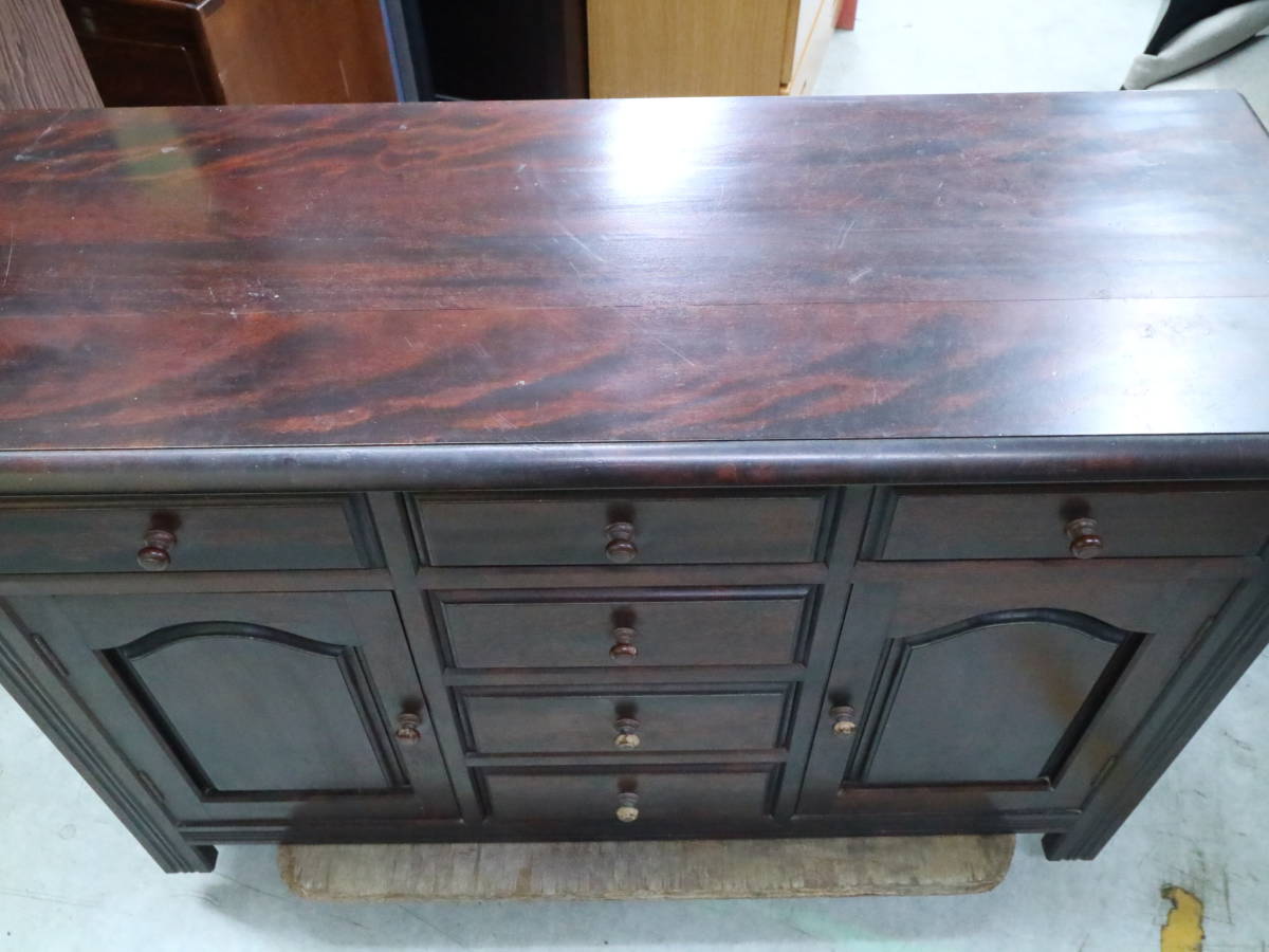 あ=B2824 松本民芸家具 サイドボード サイズ 約120×45×79cm(サイド