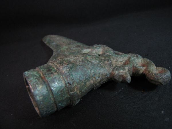 唐物 青銅器 青銅戈 鉾 武器 神器 儀式用 副葬品 饕餮文 鳶口 古銅