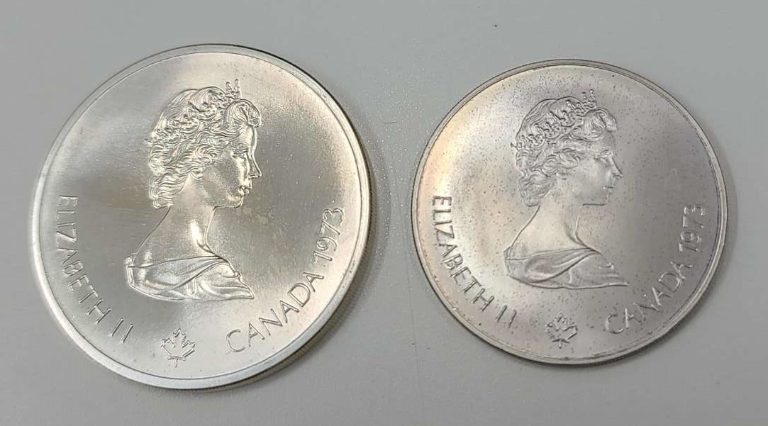 ＃2531　モントリオール銀貨　10ドル　5ドル　2枚セット