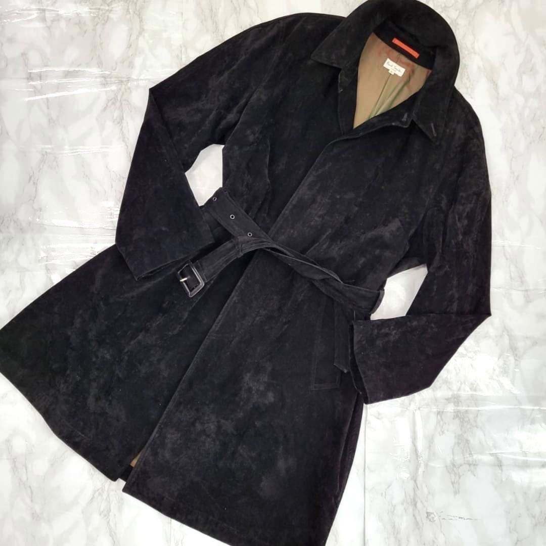 美品ポールスミス トレンチコート L 千鳥格子 カシミヤライナー 比翼