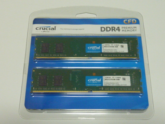 メモリ デスクトップ用 CFD Crucial DDR4-3200 PC4-25600 8GBx2枚 合計16GB 品(DIMM)｜売買されたオークション情報、yahooの商品情報をアーカイブ公開 - オークファン DIMM