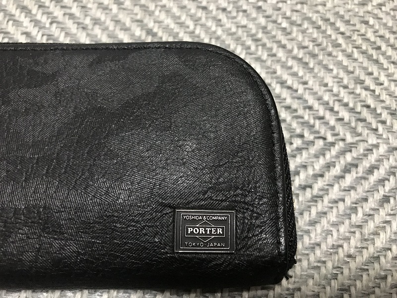 未使用品 PORTER ポーター WONDER ペンケース ポーチ 迷彩 黒 ブラック
