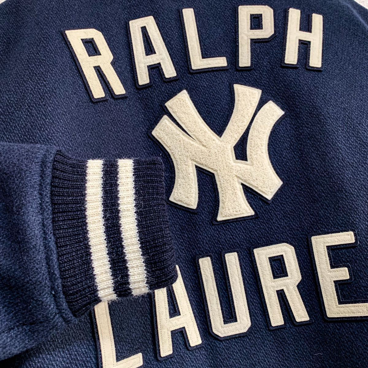 新品/M)Polo Ralphlauren × MLB yankees スタジアムジャケット ウール 