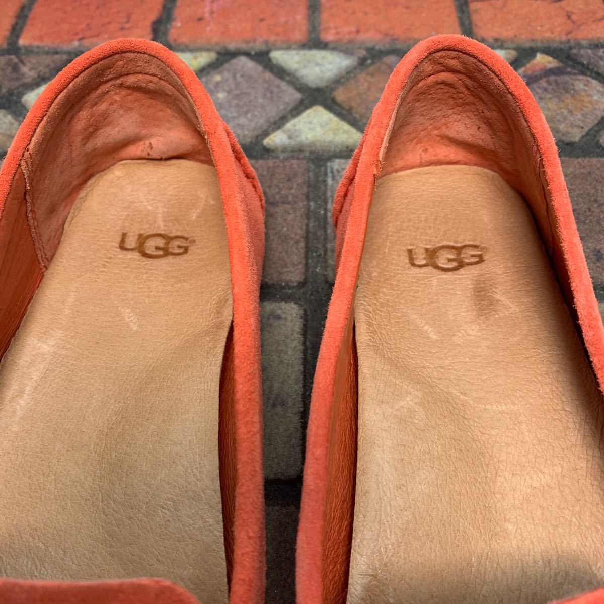 UGG アグ モカシン スリッポン スエード 金具 オレンジ UK4.5 23cm