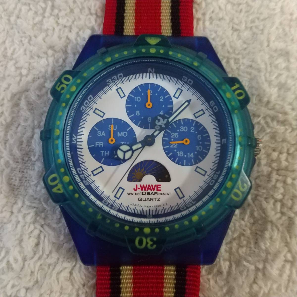 稼働品✨SEIKO ALBA セイコーアルバ 90年代 ムーンフェイス 希少 青