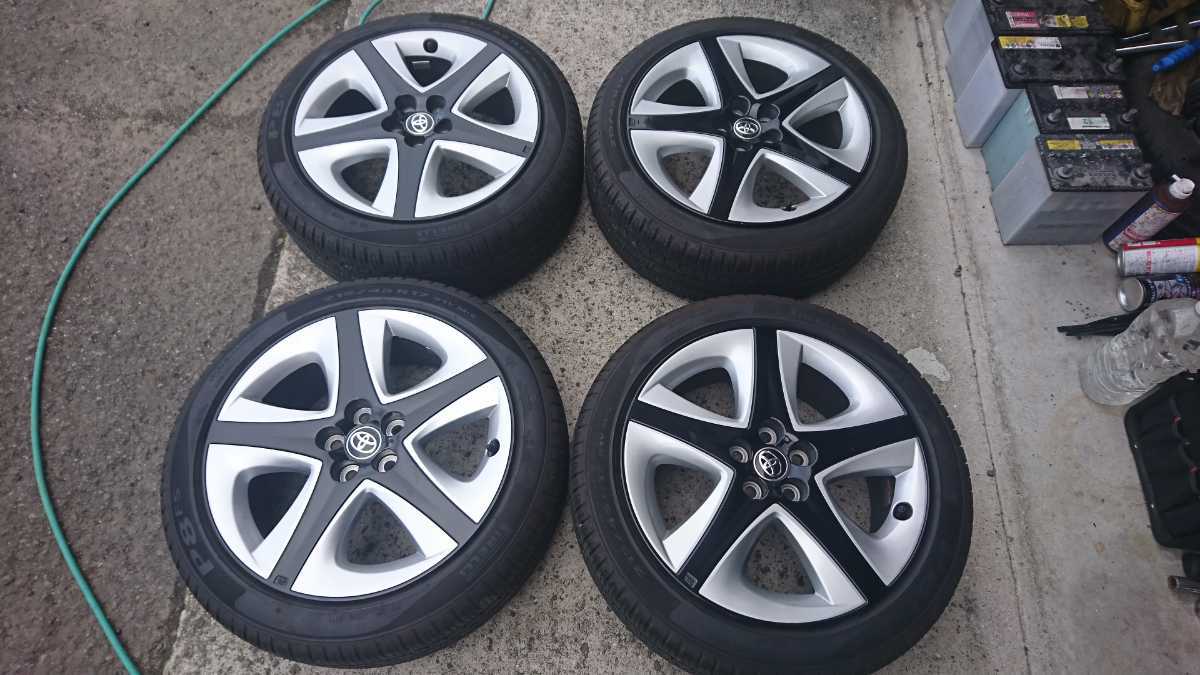 プリウス ZVW50 ツーリング トヨタ純正 17X7J +50 アルミホイール 215