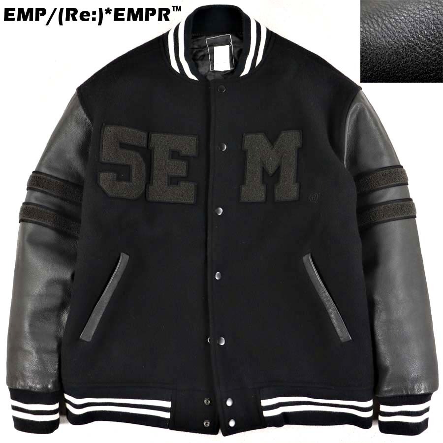 美品 日本製 EMP/(Re：)EMPR エンパイア サガラワッペン 牛革レザー