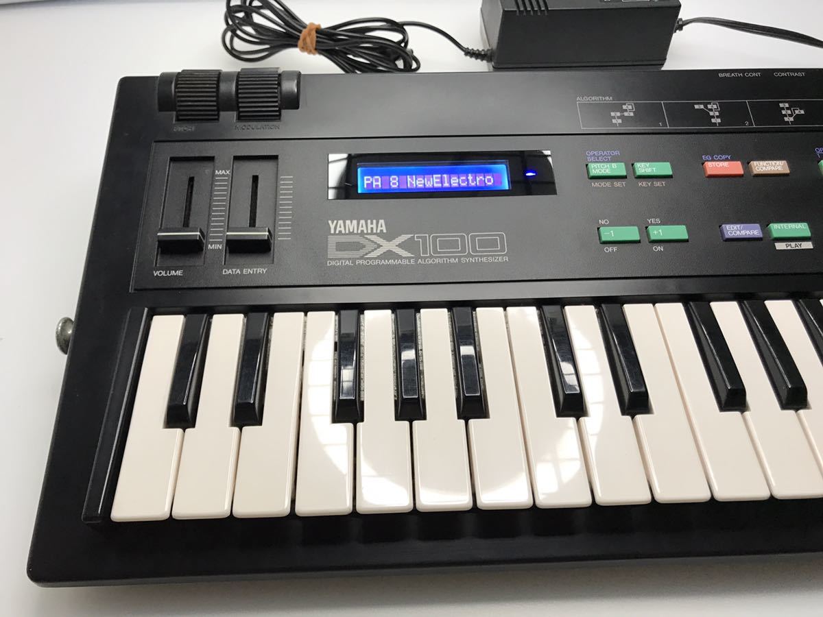 動作確認済】YAMAHA FMシンセサイザー DX100 LCD/バックアップ電池交換 