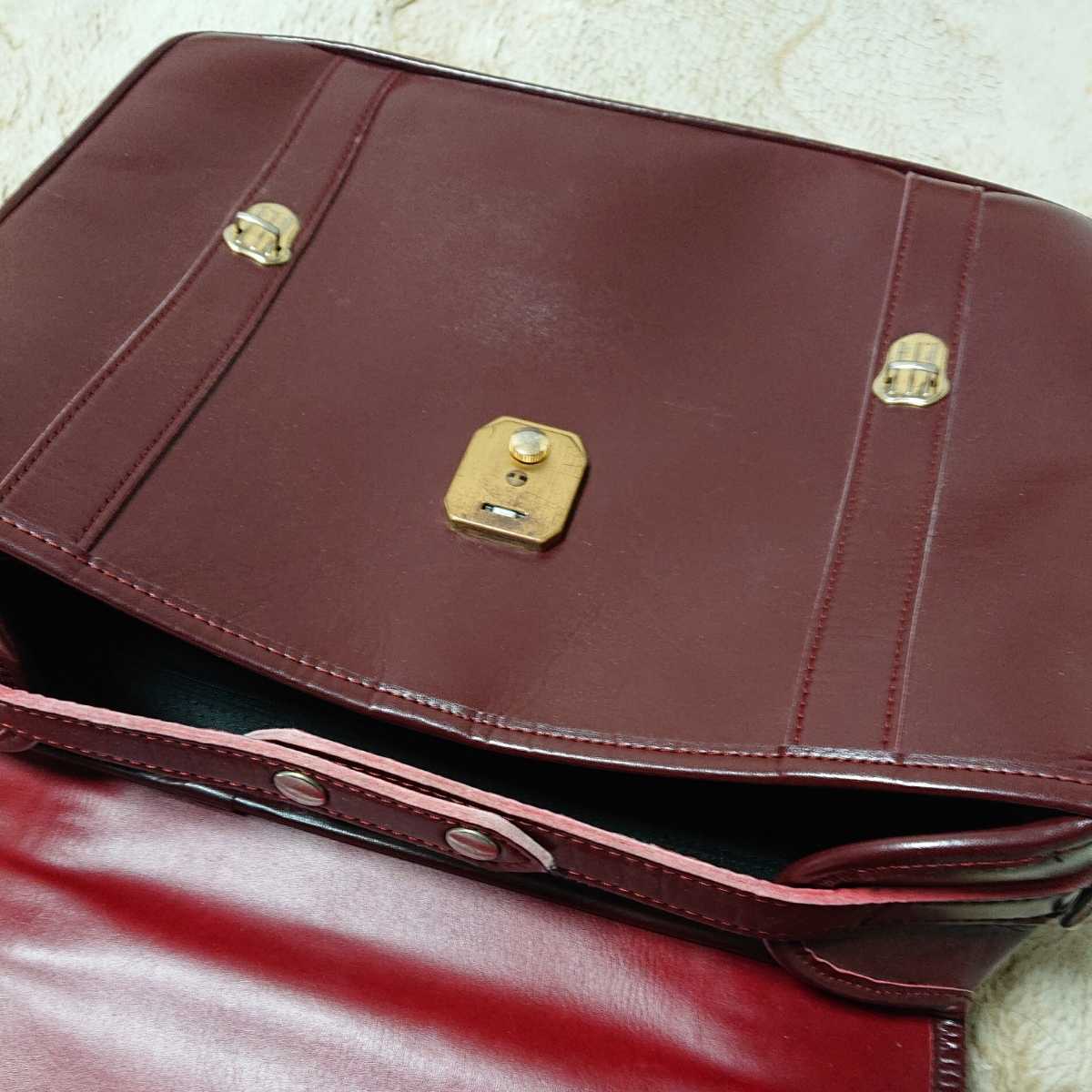 岡山県私立就実高校 制カバン 通学バッグ エンジ ショルダー&リュック