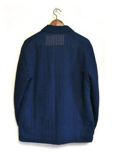 高品質，品質保証 定価4.2万 美品BLUE BLUE刺し子 ジャケット 2/M 本藍染め カバーオール ホンアイ サシコ紺インディゴ ネイビ剣道パッチワーク リバーシブル