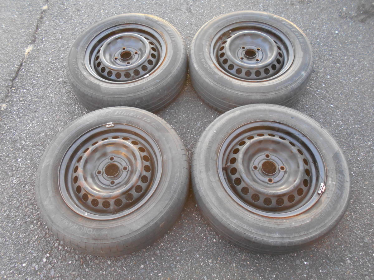 正規品 ホンダ フィット GK3 GK4 純正 スチールホイール 鉄チン 5 5J 14インチ PCD100-4穴 ハブ径56mm 175/70R14 オマケタイヤ付 4本セット(ラジアルタイヤ)｜売買されたオークション情報、yahooの商品情報をア 4穴