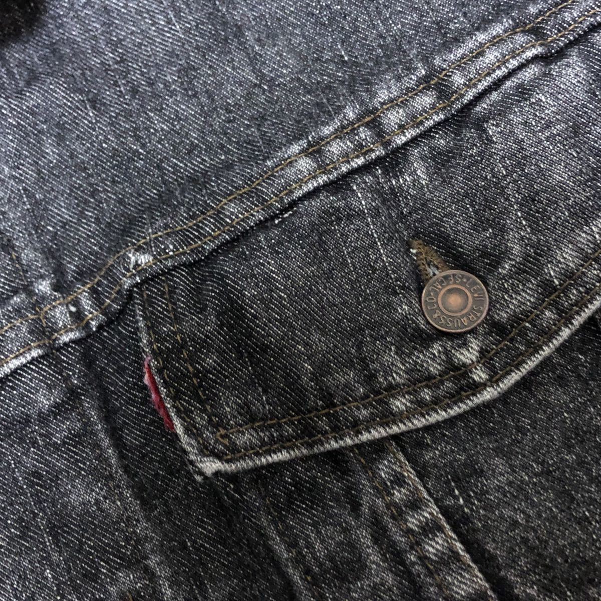 90s Levis デニムジャケット 70598-4858 先染め ブラック 黒 