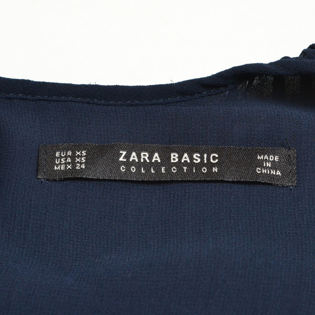 150円 22年最新海外 ザラ ベーシック Zara Basic カットソー ブラウス 巻き 無地 シンプル ノースリーブ