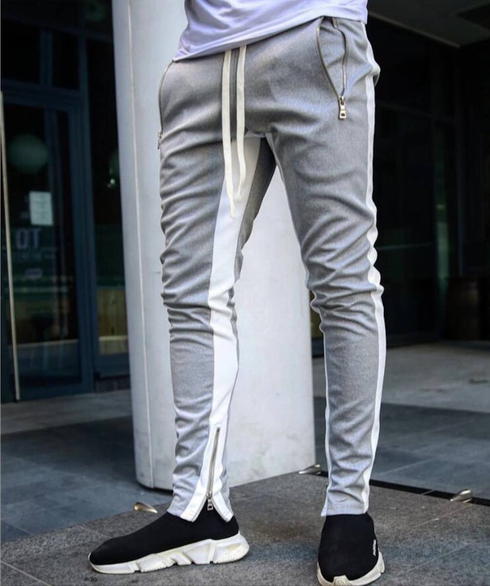 メンズ スウェットパンツ スキニーパンツ ジョガーパンツ 細身ロングパンツ ストレッチ グレー Mサイズ 売買されたオークション情報 Yahooの商品情報をアーカイブ公開 オークファン Aucfan Com