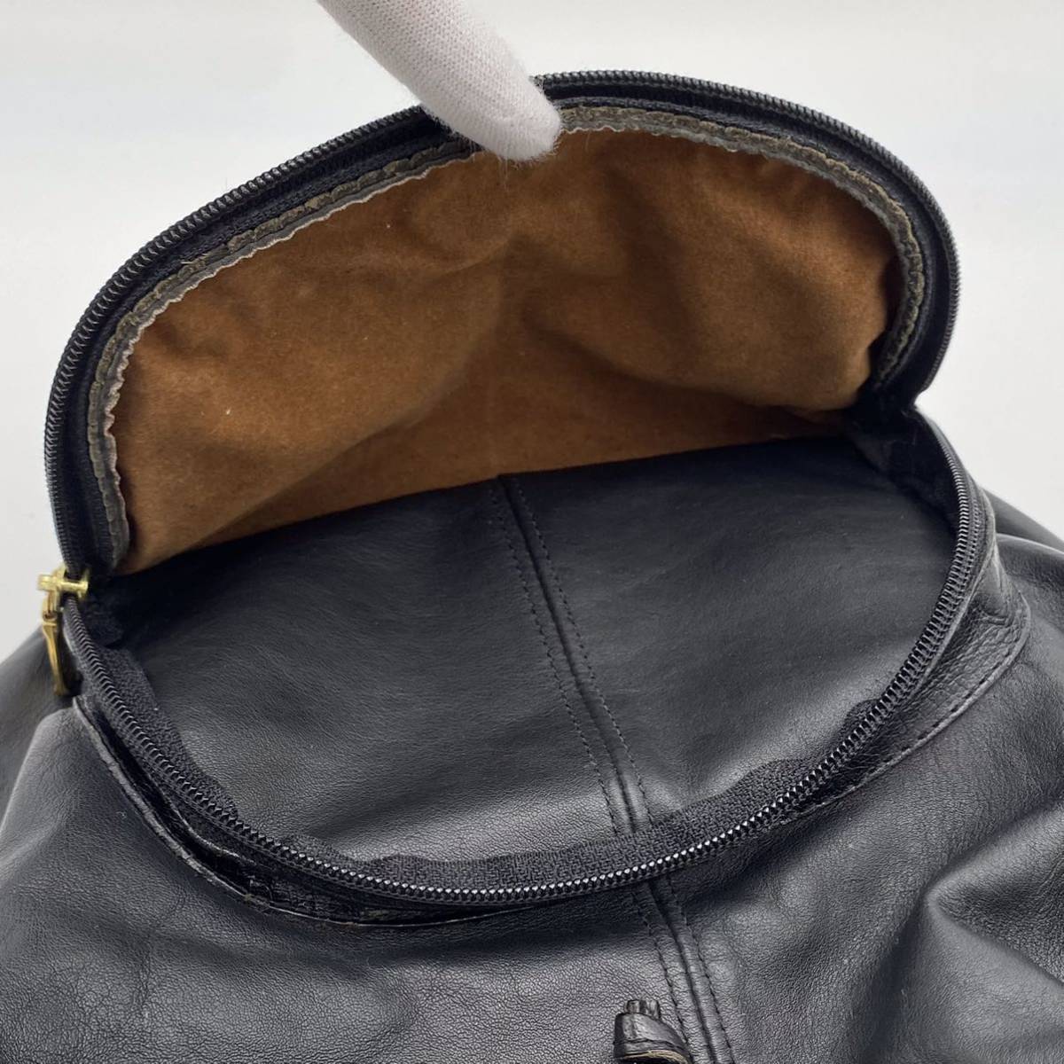 1円～ 極美品 BALLY バリー 巾着型 バックパック リュックサック 
