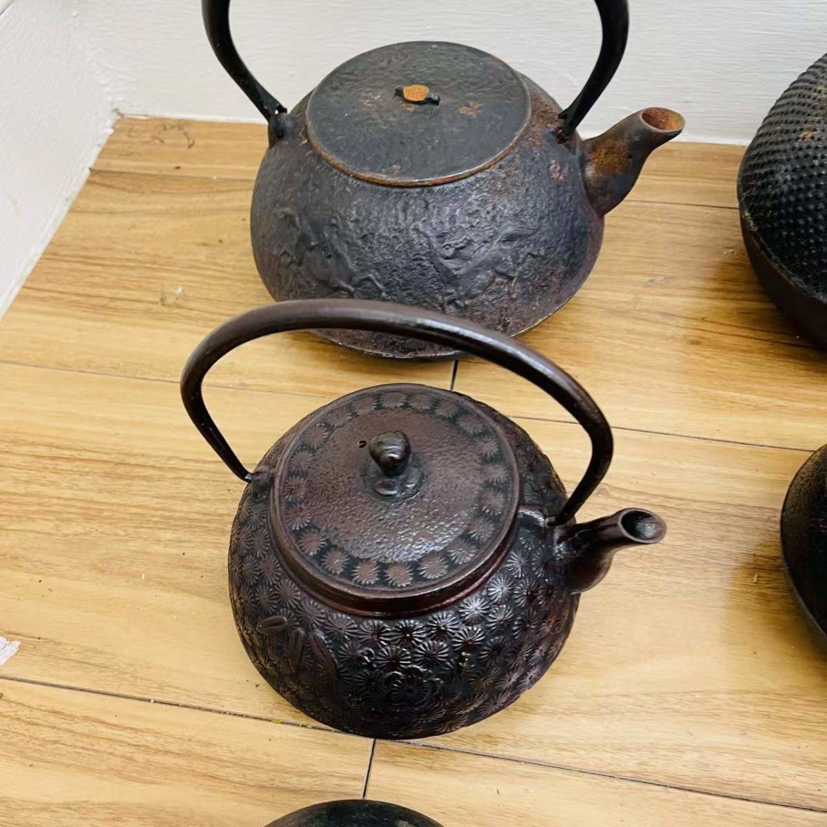 南部鉄器 急須 鉄瓶 煎茶道具 3点セット おまけ付き 南部鉄瓶 茶道具