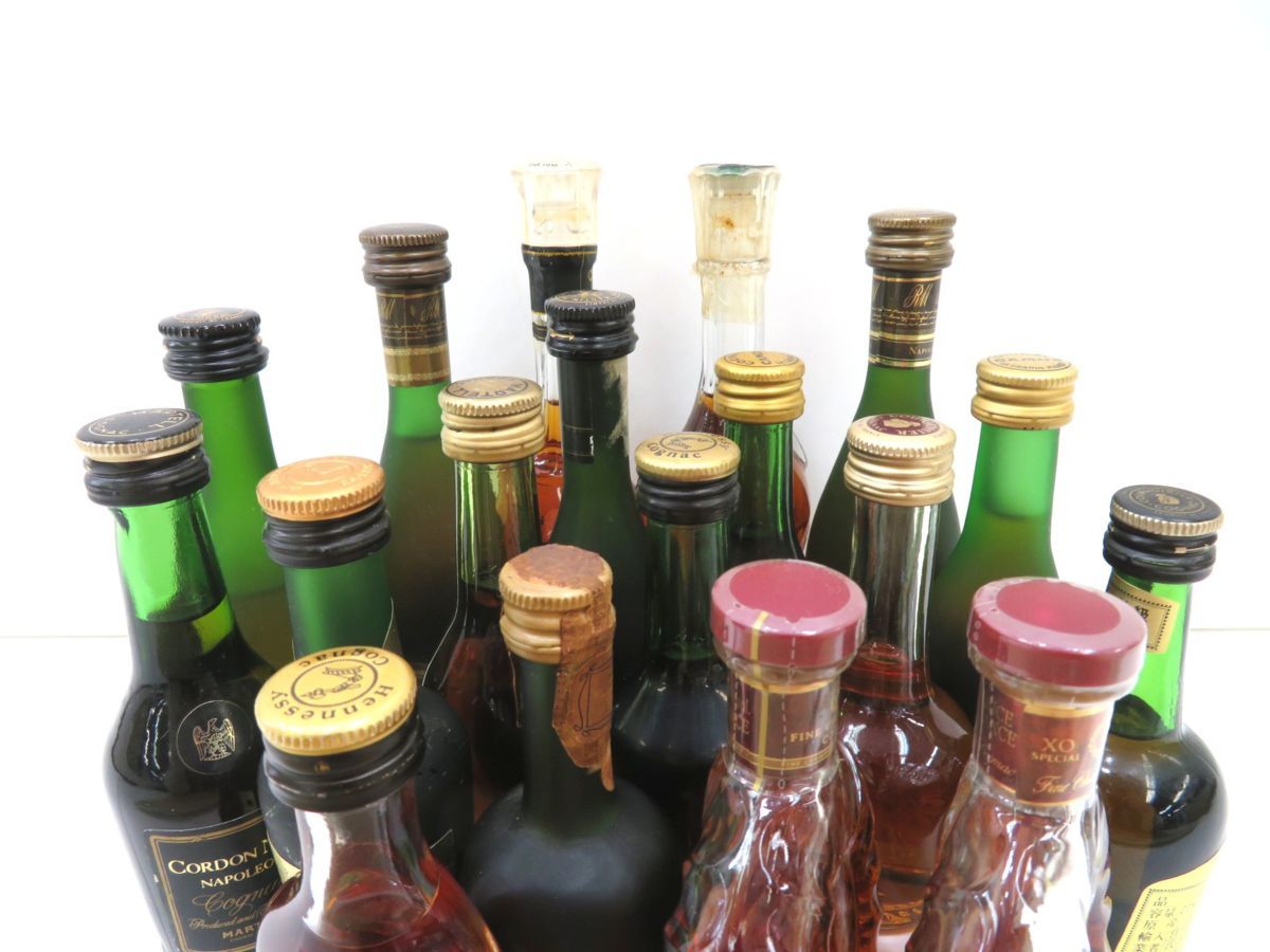 古酒 18本セット コニャック 各種 ミニボトル カミュ ヘネシー レミー 