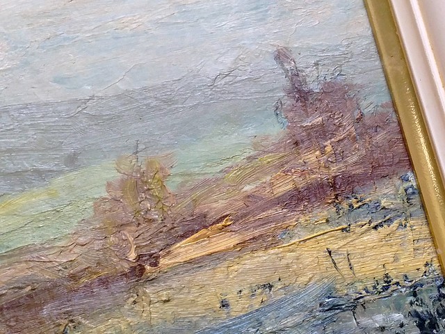 3Q売切！税無し☆相原吉夫□油彩□山□風景画□F4号□額装□絵画□現状