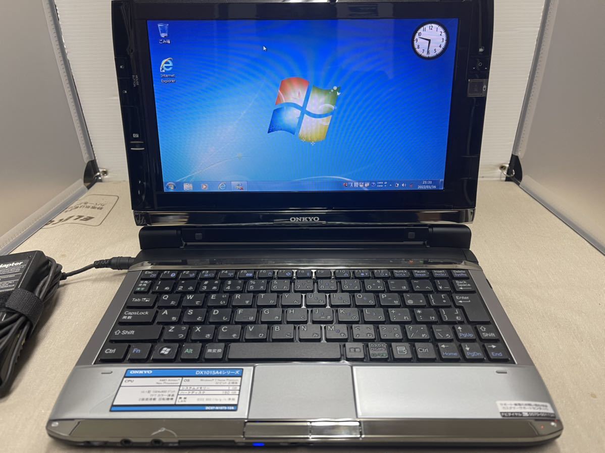 ONKYO DX1015A4 Athlon neo1.6GHz 2GB 2画面ノート 希少品 ONKYO