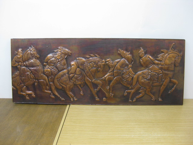 銅板レリーフ 2点セット 幅120cm×高さ45.5cm×厚み1cm 銅板画 打ち出し 