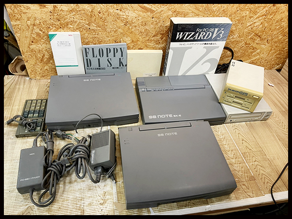 ◇ジャンク品◇NEC PC-9801NS/E40 PC9821Nf/810W×2台 その他ソフト